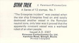 1971 Primrose Confectionery Star Trek #1 