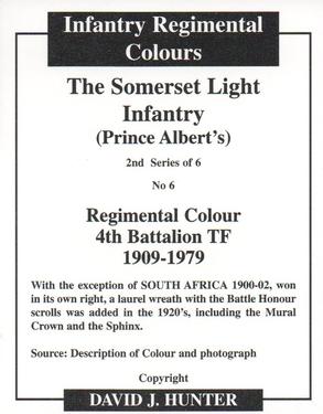 2011 Regimental Colours : The Somerset Light Infantry (Prince Albert's) 2nd Series #6 Regimental Colour 4th Battalion TF The Prince Albert's (Somerset Light Infantry) c.1909 Back