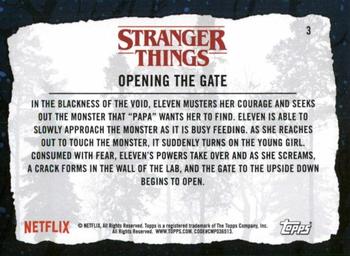 2019 Topps Stranger Things Welcome to the Upside Down #3 Opening the Gate Back