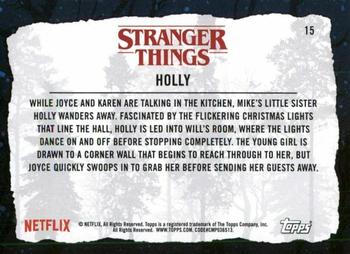 2019 Topps Stranger Things Welcome to the Upside Down #15 Holly Back