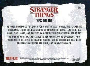 2019 Topps Stranger Things Welcome to the Upside Down #16 Yes or No Back