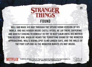 2019 Topps Stranger Things Welcome to the Upside Down #29 Found Back