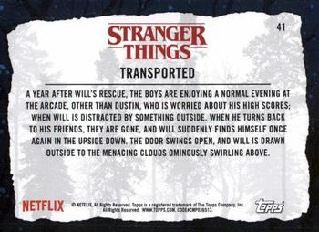 2019 Topps Stranger Things Welcome to the Upside Down #41 Transported Back