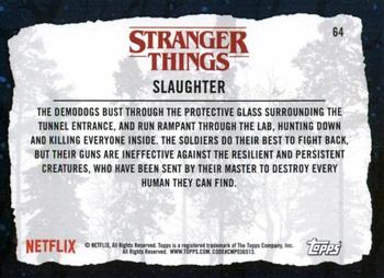 2019 Topps Stranger Things Welcome to the Upside Down #64 Slaughter Back