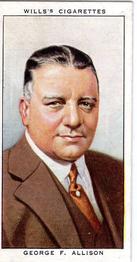 1934 Wills's Radio Celebrities #7 George Allison Front
