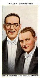 1934 Wills's Radio Celebrities #35 Leslie Holmes / Leslie Sarony Front
