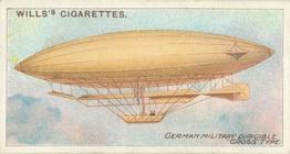 1910 Wills's Aviation #18 German Military Dirigibles Gross Type Front