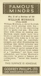 1936 Godfrey Phillips Famous Minors #2 William Murdoch Back
