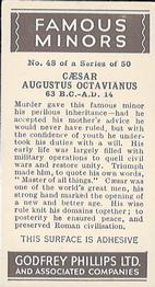 1936 Godfrey Phillips Famous Minors #48 Cæsar Augustus Octavianus Back