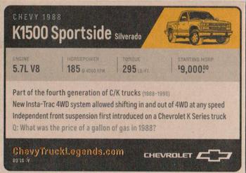2018 Chevy Truck Legends #NNO 1988 K1500 Sportside Back