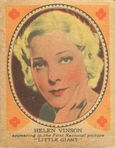 1937 Shelby Gum Hollywood Screen Stars (R68) #22 Helen Vinson Front