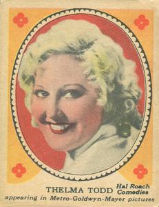 1937 Shelby Gum Hollywood Screen Stars (R68) #36 Thelma Todd Front