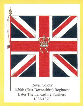 2011 Regimental Colours : The Lancashire Fusiliers 2nd Series #3 Royal Colour 1/20th (East Devonshire) Regiment of Foot 1838-1870 Front