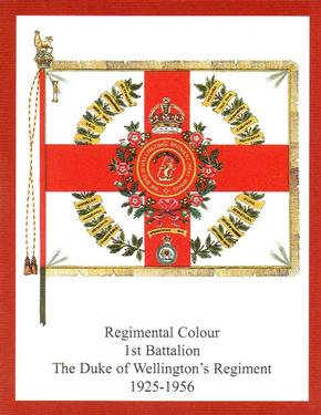 2011 Regimental Colours : The Duke of Wellington's Regiment (West Riding) 2nd series #6 Regimental Colour 1st Battalion The Duke of Wellington's Regiment 1925-1956 Front