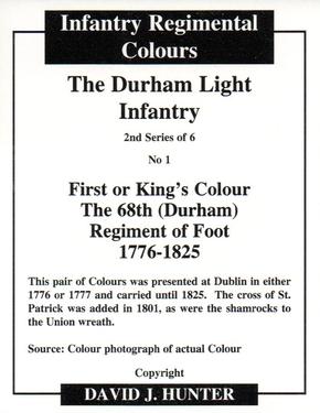 2012 Regimental Colours : The Durham Light Infantry 2nd Series #1 First or King's Colour The 68th (Durham) Regiment of Foot 1776-1825 Back