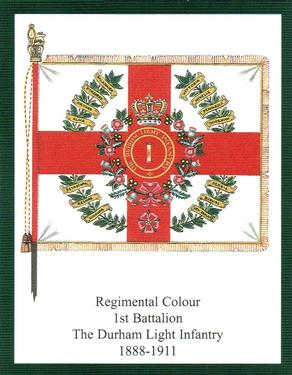 2012 Regimental Colours : The Durham Light Infantry 2nd Series #6 Regimental Colour 1st Battalion The Durham Light Infantry 1888-1911 Front
