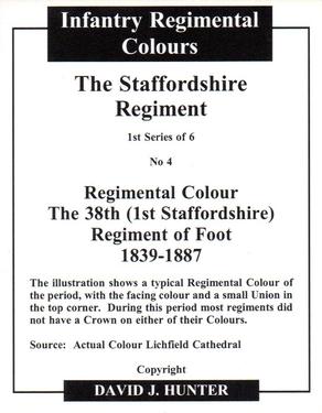2004 Regimental Colours : The South Staffordshire Regiment 1st Series #4 Regimental Colour The 38th (1st Staffordshire) Regiment of Foot 1839-1887 Back