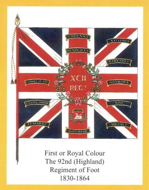 2013 Regimental Colours : The Gordon Highlanders 2nd Series #3 First or Royal Colour The 92nd (Gordon Highlanders) Regiment of Foot 1830-1864 Front