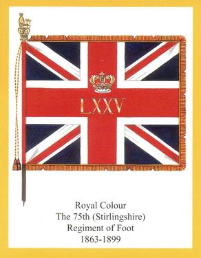 2013 Regimental Colours : The Gordon Highlanders 2nd Series #5 Royal Colour The 75th (Stirlingshire) Regiment of Foot 1863-1899 Front