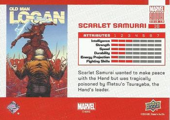 2018-19 Upper Deck Marvel Annual - Color Wheel #16 Scarlet Samurai Back