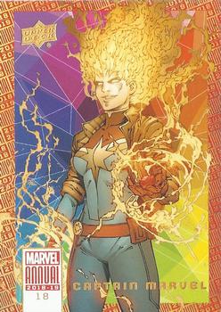 2018-19 Upper Deck Marvel Annual - Color Wheel #18 Captain Marvel Front