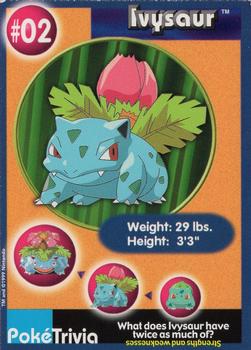 1999 Burger King Pokemon - Perforated edges #2 Ivysaur Front