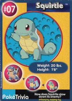 1999 Burger King Pokemon - Perforated edges #7 Squirtle Front