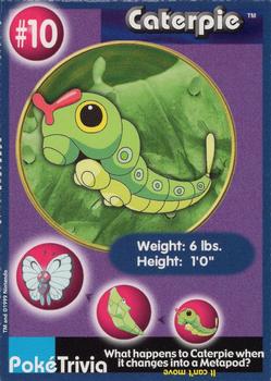 1999 Burger King Pokemon - Perforated edges #10 Caterpie Front