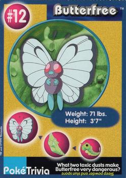 1999 Burger King Pokemon - Perforated edges #12 Butterfree Front