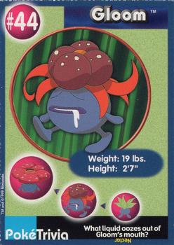 1999 Burger King Pokemon - Perforated edges #44 Gloom Front