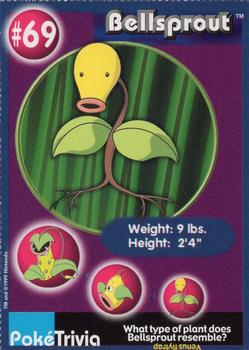 1999 Burger King Pokemon - Perforated edges #69 Bellsprout Front