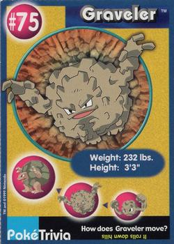 1999 Burger King Pokemon - Perforated edges #75 Graveler Front