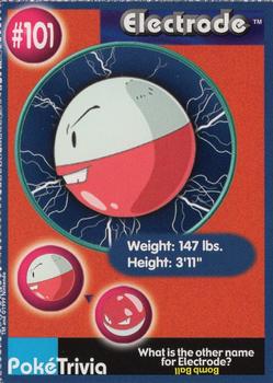 1999 Burger King Pokemon - Perforated edges #101 Electrode Front