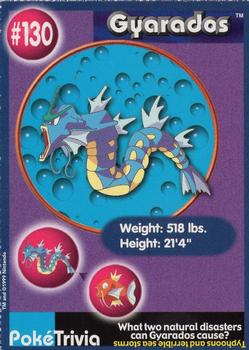 1999 Burger King Pokemon - Perforated edges #130 Gyarados Front