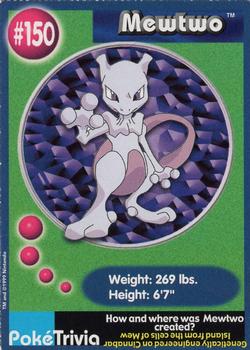 1999 Burger King Pokemon - Perforated edges #150 Mewtwo Front