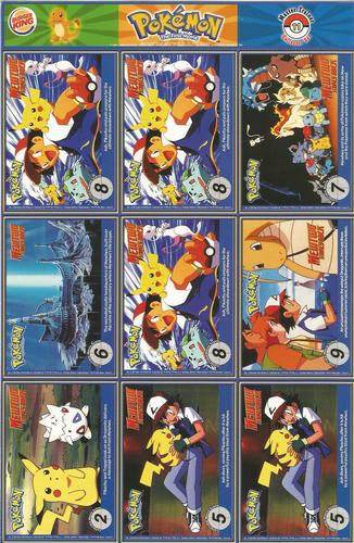 1999 Burger King Pokemon - Perforated Panels #11 Gastly / Weezing / Tangela / Jolteen / Seaking / Rapdash / Tentacruel / Kadabra / Nidorina Back