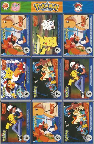 1999 Burger King Pokemon - Perforated Panels #12 Jolteon / Pikachu / Lapras / Alakazam / Gengar / Koffing / Marowak / Gyarados / Tentacool Back