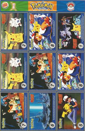 1999 Burger King Pokemon - Perforated Panels #14 Ivysaur / Horsea / Arbok / Koffing / Electrode / Nidoran / Tentacool / Slowbro / Voltorb Back