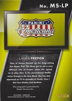 2015 Panini Americana - On the Tube Modern Signatures #MS-LP Laura Prepon Back
