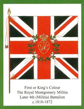2011 Regimental Colours : The South Wales Borderers 2nd Series #2 First or King's Colour The Royal Montgomery Militia Later 4th (Militia) Battalion c.1810-1872 Front