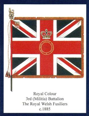 2011 Regimental Colours : The Royal Welch Fusiliers 2nd Series #4 Royal Colour 3rd (Militia) Battalion 1885-1951 c.1885 Front