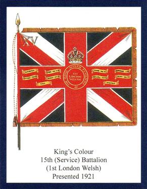 2011 Regimental Colours : The Royal Welch Fusiliers 2nd Series #6 King's Colour 15th (Service) Battalion (1st London Welsh) Presented 1921 Front