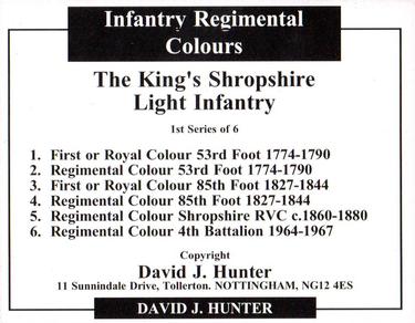 2004 Regimental Colours : The King's Shropshire Light Infantry 1st Series #NNO Title Card Back