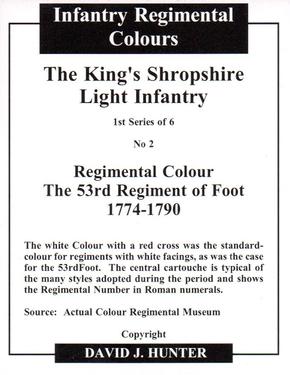2004 Regimental Colours : The King's Shropshire Light Infantry 1st Series #2 Regimental Colour The 53rd Regiment of Foot 1774-1790 Back
