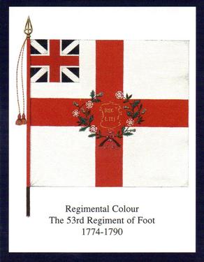 2004 Regimental Colours : The King's Shropshire Light Infantry 1st Series #2 Regimental Colour The 53rd Regiment of Foot 1774-1790 Front