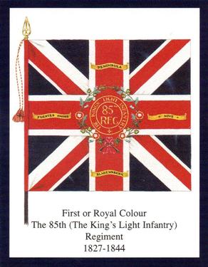 2004 Regimental Colours : The King's Shropshire Light Infantry 1st Series #3 First or Royal Colour The 85th (The King's Light Infantry) Regiment 1827-1844 Front