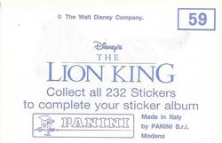 1994 Panini The Lion King Stickers #59 Sticker 59 Back