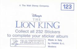 1994 Panini The Lion King Stickers #123 Sticker 123 Back