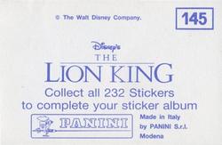 1994 Panini The Lion King Stickers #145 Sticker 145 Back