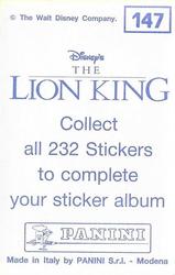 1994 Panini The Lion King Stickers #147 Sticker 147 Back